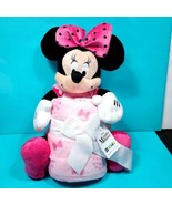 Disney Minnie Mouse Fleece Throw Blanket 50” x 60” Plush Buddy Pillow Ki... - £27.18 GBP