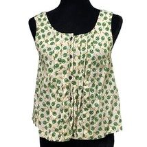 Anthropologie Postmark Ping Pong Paddle Olea Tank Top Green Sleeveless Size 2 - £15.16 GBP