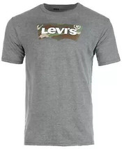 LEVIS Mens T Shirt Camo Batwing Logo Print Graphite Heather Size Medium ... - $8.99