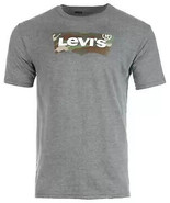 LEVIS Mens T Shirt Camo Batwing Logo Print Graphite Heather Size Medium ... - £7.06 GBP