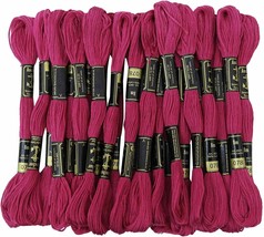 Anchor Threads Stranded Cotton Thread Hand Embroidery Cross Stitch Floss Magenta - £9.64 GBP