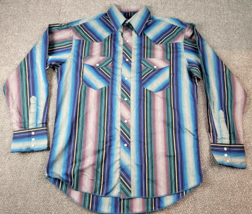 Wrangler Shirt Mens 16-35 Button Up Long Sleeve  X Long Tails Western Pe... - $24.09