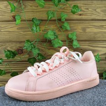 adidas Cloudfoam Advantage Women Sneaker Shoes Pink Leather Lace Up Size 7.5 Med - £19.46 GBP