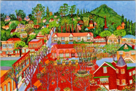 Postcard California Painting Environmental Mural Mill Valley 6 x 4 inches - £3.96 GBP