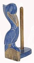 Hand Carved Pelican Paper Towel Holder Wood Carving Nautical Statue Kitc... - £22.04 GBP