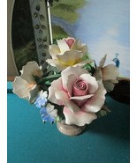 Original Italian Capodimonte Gorgeous Roses Bouquet Hand Made  11 X 11&quot; ... - $265.37 CAD