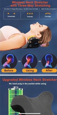 Wireless Heated Neck Stretcher for Pain Relief, Portable Cordless Item image 4