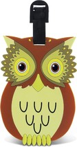 Luggage Tag OWL Identification Label Suitcase Backpack ID Travel Charm Bird - £9.48 GBP