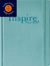 Tyndale NLT Inspire Bible (Large Print, Hardcover, Tranquil Blue): Blue  - £48.87 GBP