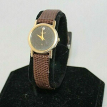 BAYLOR QUARTZ ROUND WATCH MODEL ZA0-139K WITH BROWN LEATHER BAND CLASSIC... - $34.76