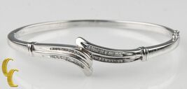 Women's Sterling Silver Channel Set Diamond Bangle Bracelet Gift for Her! - $394.50
