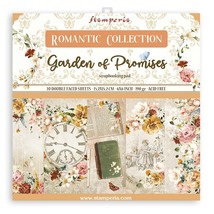 Stamperia Double-Sided Paper Pad 6&quot;X6&quot; 10/Pkg-Garden Of Promises - £12.22 GBP