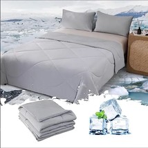 GRAY Summer Cooling Comforter Twin Size Suitable for Hot Sleepers and Night - £23.45 GBP