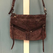 Botkier plum purple crossbody bag  with zippers and studs - £45.21 GBP