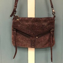 Botkier plum purple crossbody bag  with zippers and studs - £43.63 GBP