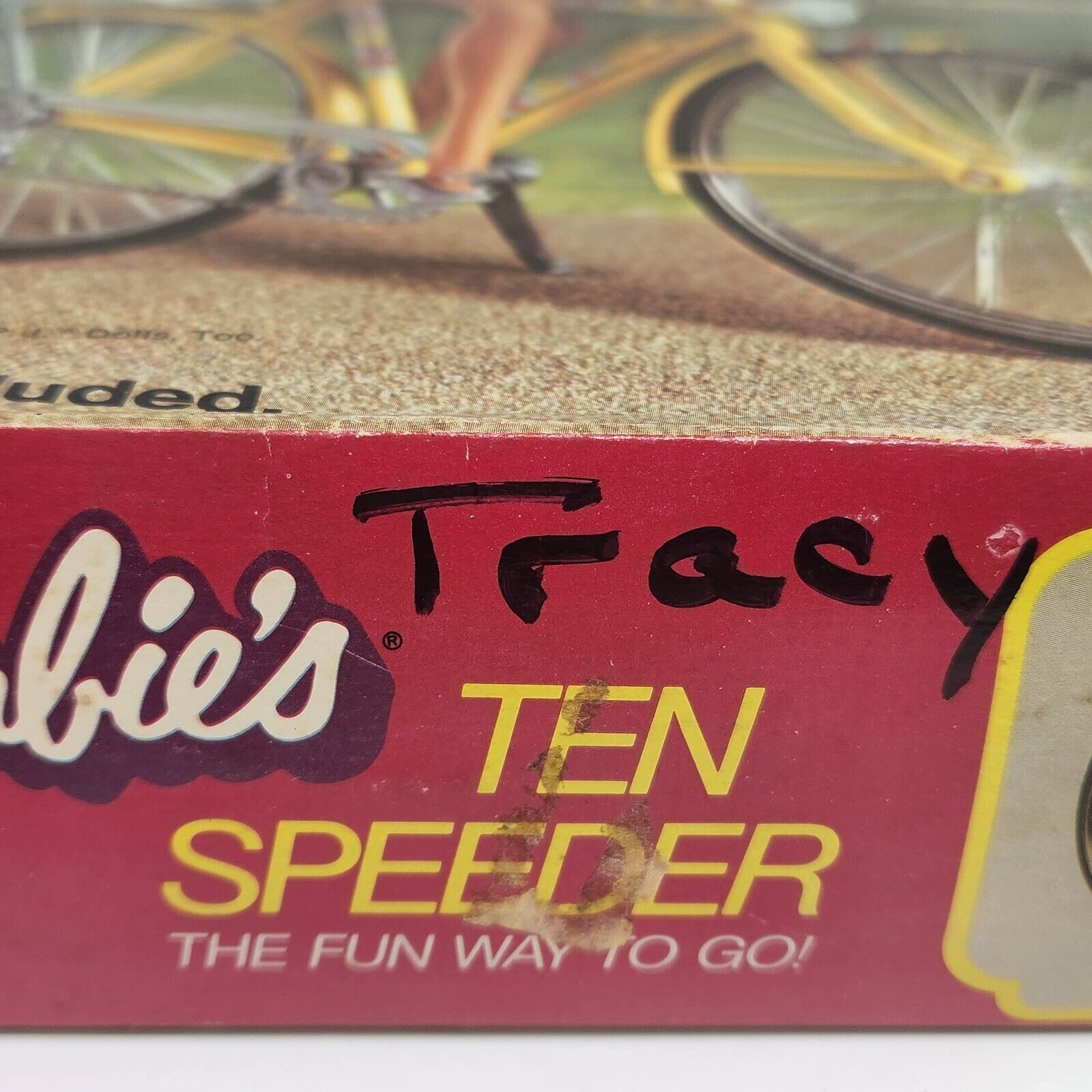 VINTAGE 1973 MATTEL BARBIE TEN SPEEDER YELLOW BIKE # 7777 IN ORIGINAL BOX Item image 15