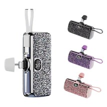 Rhinestones Mini Power Bank 5000mAh Portable External Battery Display 2 ... - $29.90