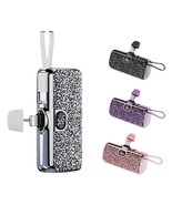 Rhinestones Mini Power Bank 5000mAh Portable External Battery Display 2 ... - $551.01 MXN