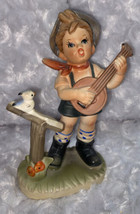 Vintage Napcoware Figurine Boy Playing Violin Porcelain 6” Made in Japan. 8850 - £16.53 GBP