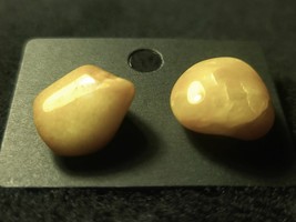 Here are some orange/white agate earrings which are polished, they are semi-tran - £12.05 GBP