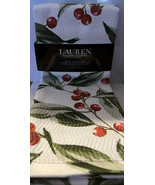 Ralph Lauren Christmas Holiday Set 2 Kitchen Towel Holly Berries Leave R... - $23.74