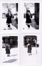 Vintage Photos Two Ladies In Fox Fur Collars Lot of 4 - £4.07 GBP
