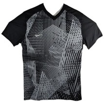 Mens Breathable Workout Shirt Nike Black Athletic Sports Tee Large (Slim... - $30.06