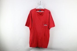 Vtg 90s Nautica Competition Mens Medium Distressed Spell Out Pocket T-Shirt USA - £34.32 GBP