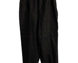 Talbots Trousers Womens Size 12 Black Cropped Cuffed  Linen Side Zip - £14.48 GBP