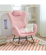 Pink Teddy Nursery Rocking Glider Chair - Adjustable Headrest - $3,515.65 MXN