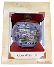 2002 Hallmark Keepsake Christmas Ornament Emmanuel God With Us Glass Ball - £21.78 GBP