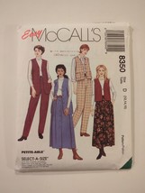 McCall&#39;s 8350 Easy Misses Lined Vest in 2 Lengths Pull On Pants Skirt Size 12-16 - £9.10 GBP