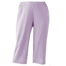 Cathy Daniels Misses Embellished Pull-On Purple Ankle Pant Capris Pants ... - $29.99