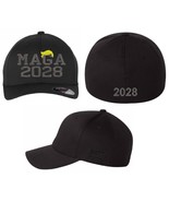 Trump 2028 Hat - MAGA 2028 Embroidered Flex Fit Trump Hat GRAY Embroider... - $26.99