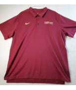 Nike Polo Shirt Mens Size XL Burgundy Knit Short Sleeve Florida State Ba... - £14.89 GBP