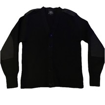 Military Equipment Corporation Cardigan Sweater Men&#39;s Size 40L Black Woo... - $28.00