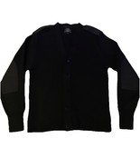 Military Equipment Corporation Cardigan Sweater Men&#39;s Size 40L Black Woo... - €24,20 EUR
