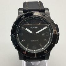 Fossil Watch Men 45mm Black Dial Date AM-4257 10M New Battery - £23.48 GBP