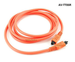 6Ft Fiber Optical Spdif Toslink To Toslink Digital Audio Orange Cable, - £15.01 GBP