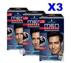 3x Pack Schwarzkopf Men Perfect Anti Gray Hair Color Gel No. 70 - £47.08 GBP
