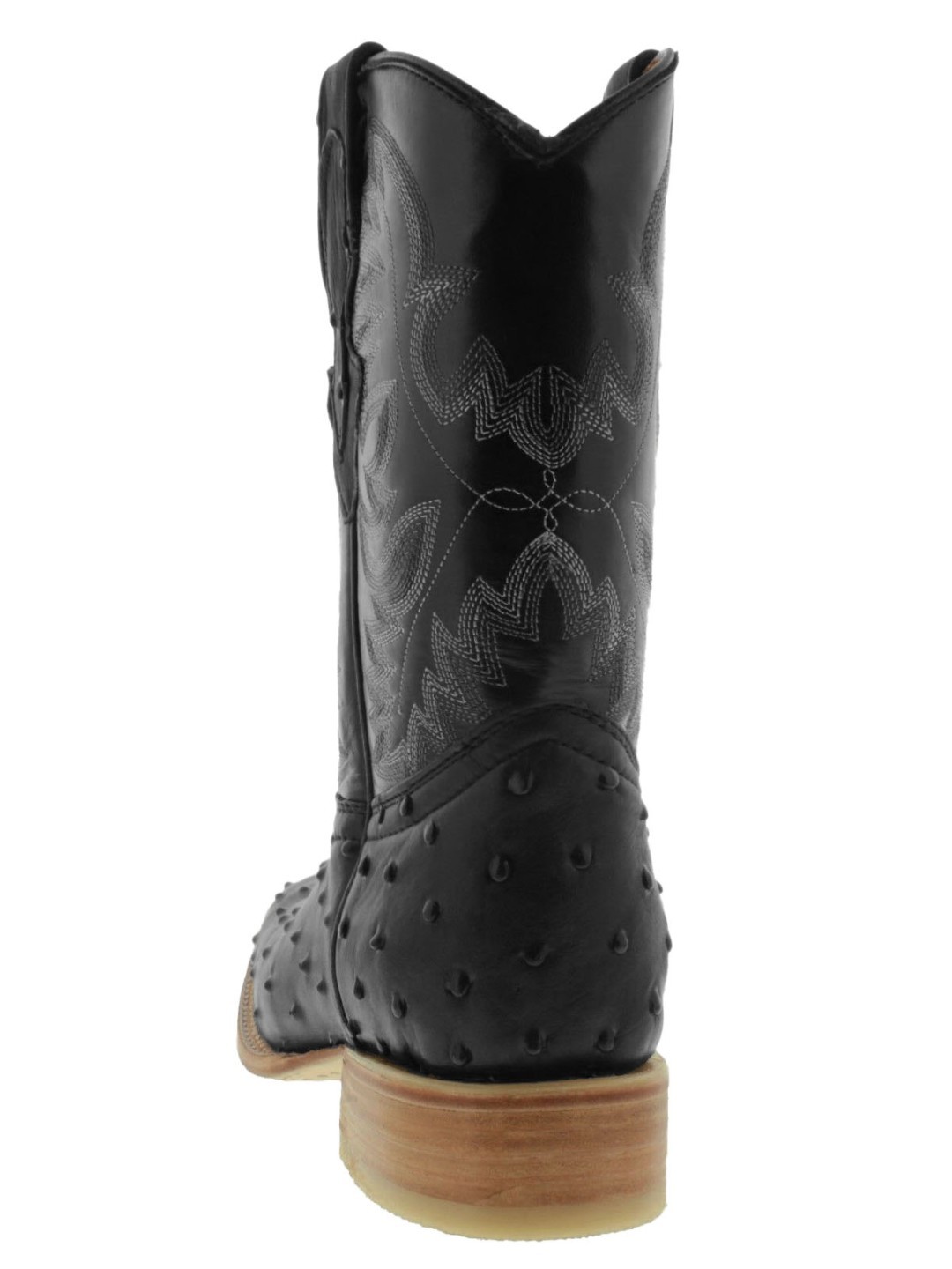 Mens Cowboy Boots Rodeo Dress Black Ostrich Print Botas Hombre Size 12.5, 13.5 Item image 4