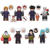 8pcs Jujutsu Kaisen Nobara Kugisaki Yuji Itadori Hanami Jogo Mahito Minifigures - £14.95 GBP