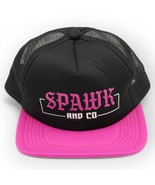 Spawk And Co Womens Black Mesh Trucker Hat With Sassy Pink Brim Adjustab... - $54.23 CAD