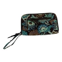 Vera Bradley Women&#39;s Jave Blue quilted printed wallet / clutch - £16.43 GBP