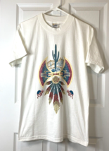 Port and Company T-Shirt Womens Medium Aztec Graphics/ Gold Thread Embro... - £18.97 GBP