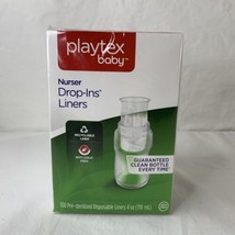 Playtex Baby Drop-ins Liners for Nurser Bottles 4 oz 100 ct Brand New sealed - £34.98 GBP