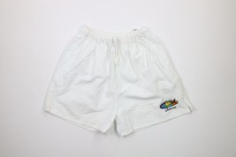 NOS Vtg 90s Streetwear Mens XL Spell Out Above Knee Cancun Shark Shorts White - £38.72 GBP