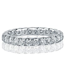 1.32 Carat Round Cut Diamond Eternity Wedding Anniversary Band 18k White... - £1,341.59 GBP