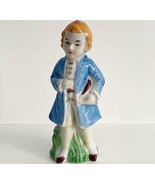 Colonial Boy Ceramic Vintage Figure Japan Hand Painted 4&quot; c1960s-1970s - $24.99