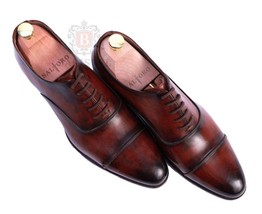 men&#39;s Handmade Dress shoes men oxfords custom size men&#39;s lace up shoes - £126.69 GBP